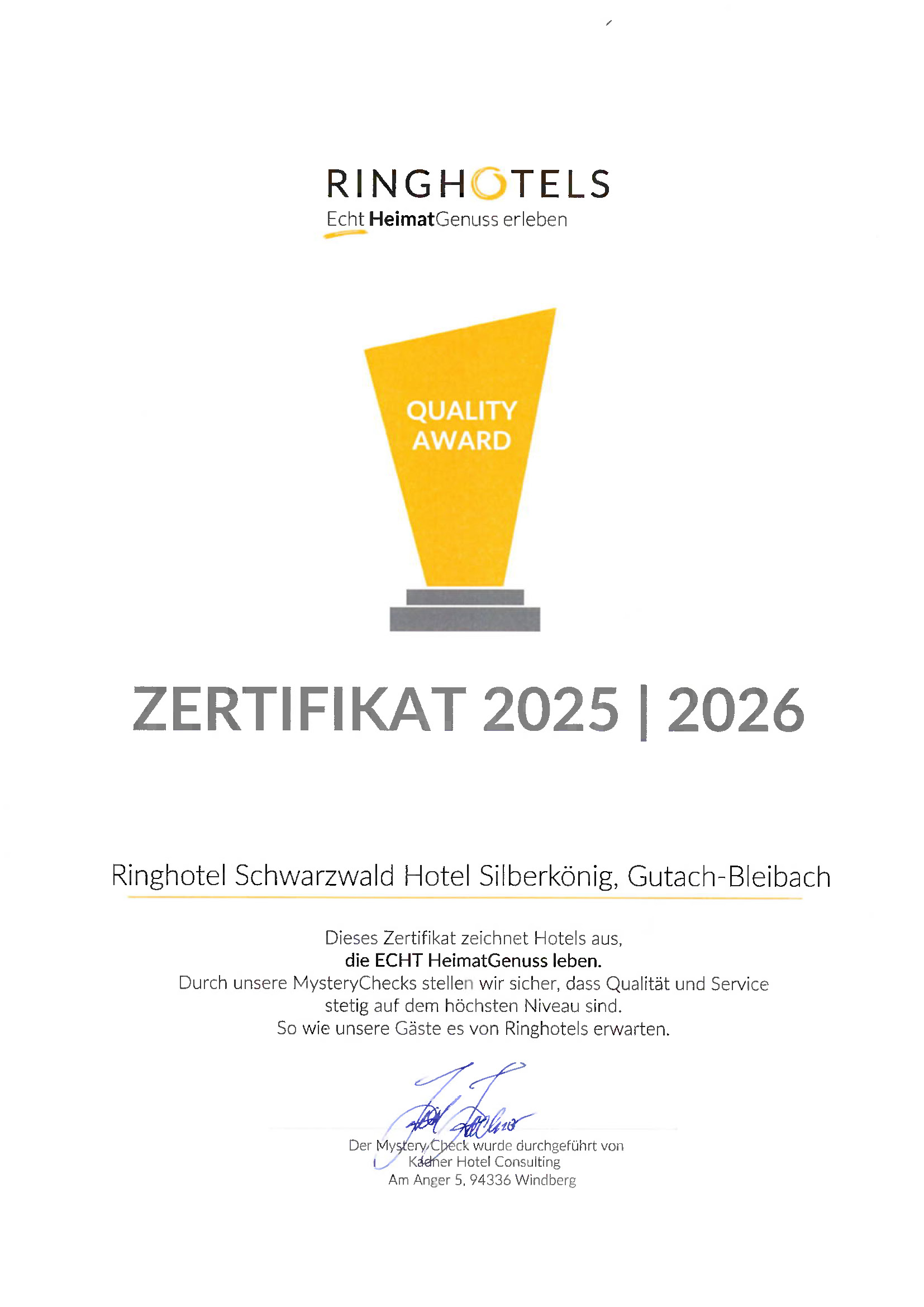 Ringhotel Award 2025 2026